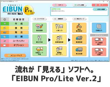 栄養管理ソフトEIBUN Pro/Lite｜病院・施設から個人使用まで対応