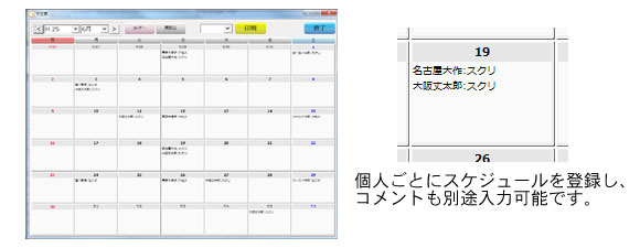 lƂɃXPW[o^邱ƂłARgʓr͉\łB܂Ώێ҂̏ԂɉĎXPW[͂@\ڂĂ܂B